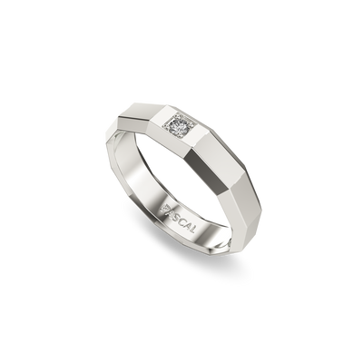Faceted Diamond Promise Ring