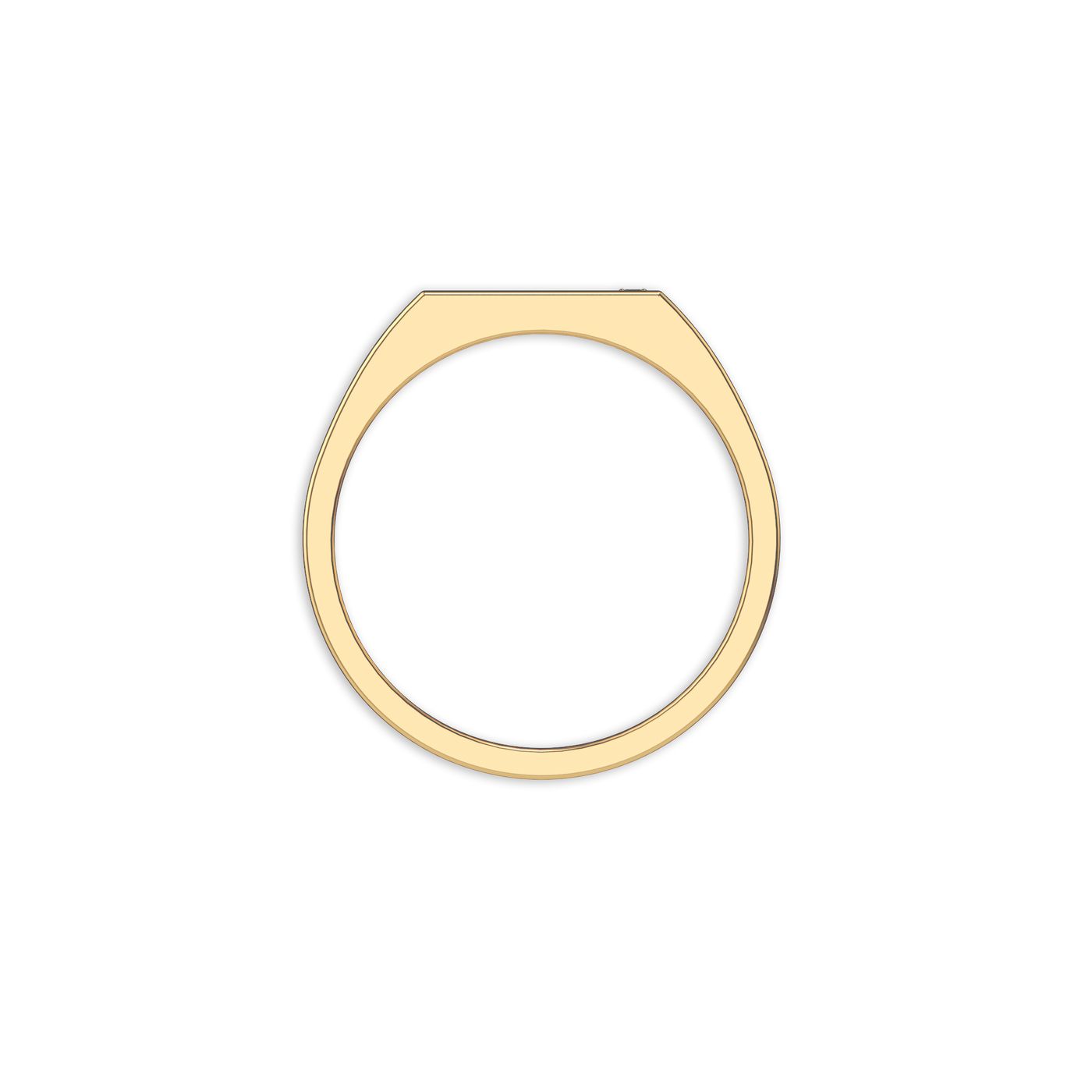 Geo linear Diamond Signet Ring