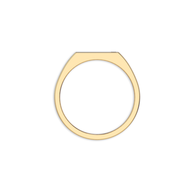 Geo linear Diamond Signet Ring