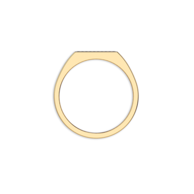 Geo Pavé Diamond Signet Ring