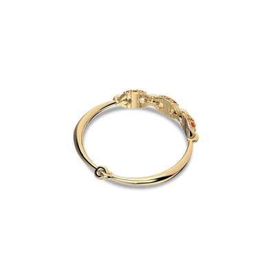 'Horsebit' Gemstone Ring