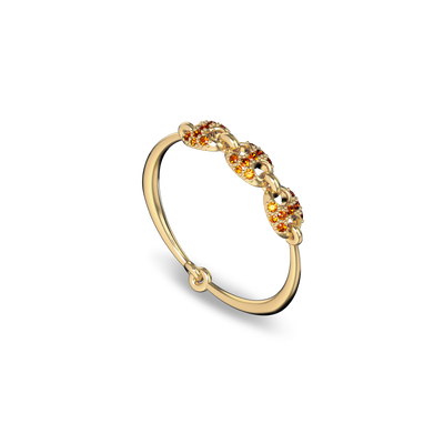 'Horsebit' Gemstone Ring
