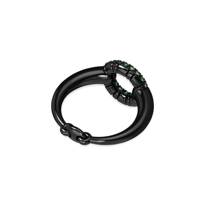 'Horsebit' Diamond Halo Ring