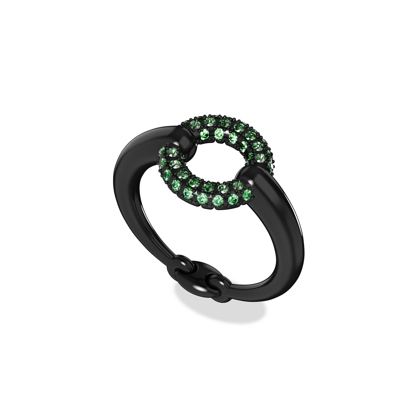 'Horsebit' Diamond Halo Ring