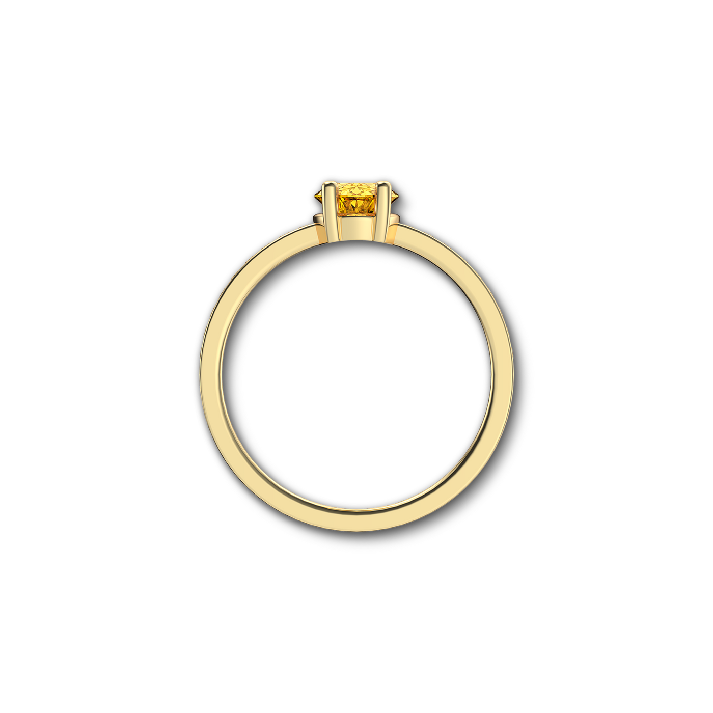 Solitär-Eternity-Ring mit Diamant im Ovalschliff