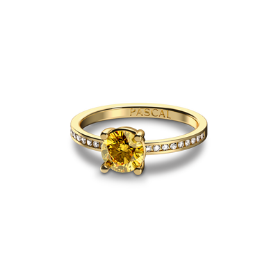 Solitär-Eternity-Ring mit Diamanten im Rundschliff