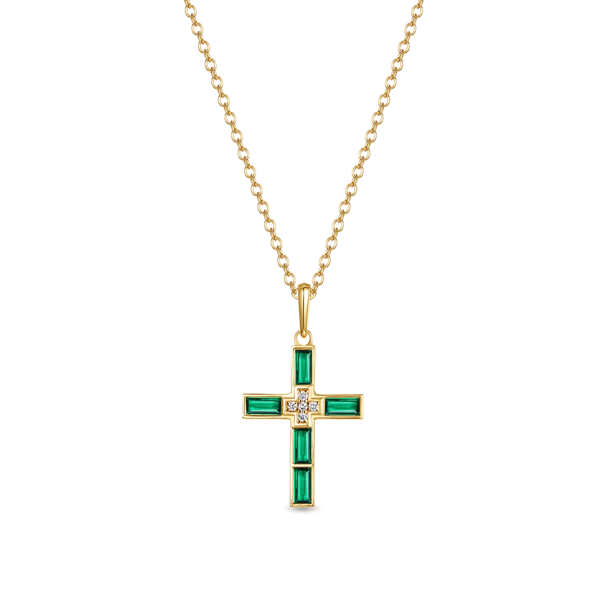Luminary Diamond Cross Necklace- PASCAL
