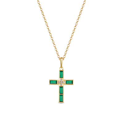 Luminary Diamond Cross Necklace- PASCAL