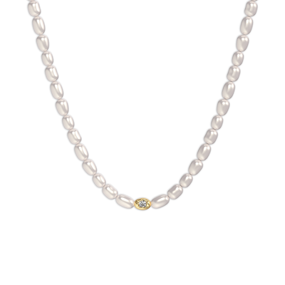 Collier clavicule diamant et perles Millet Treasure 