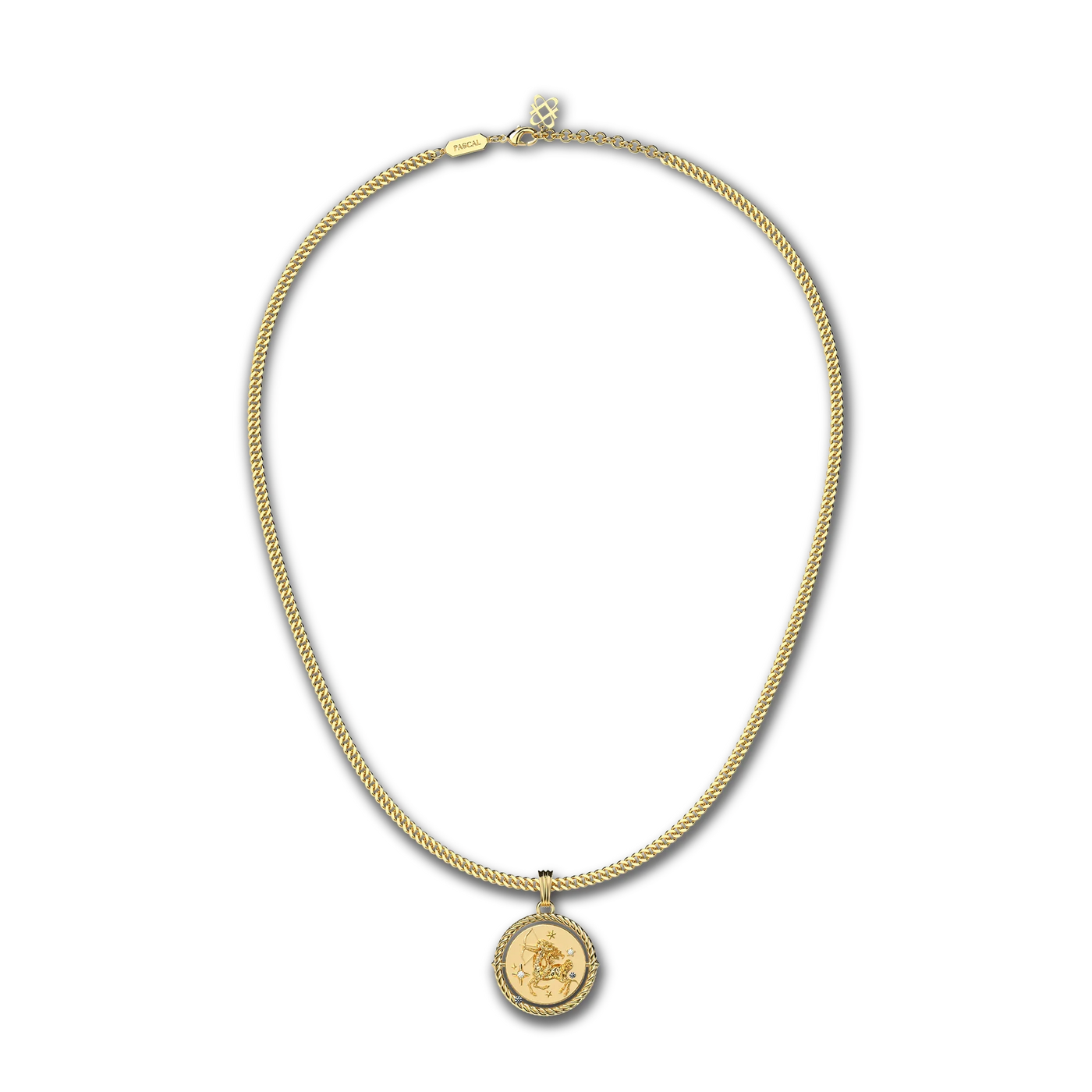 Collar de diamante Sagitario reversible
