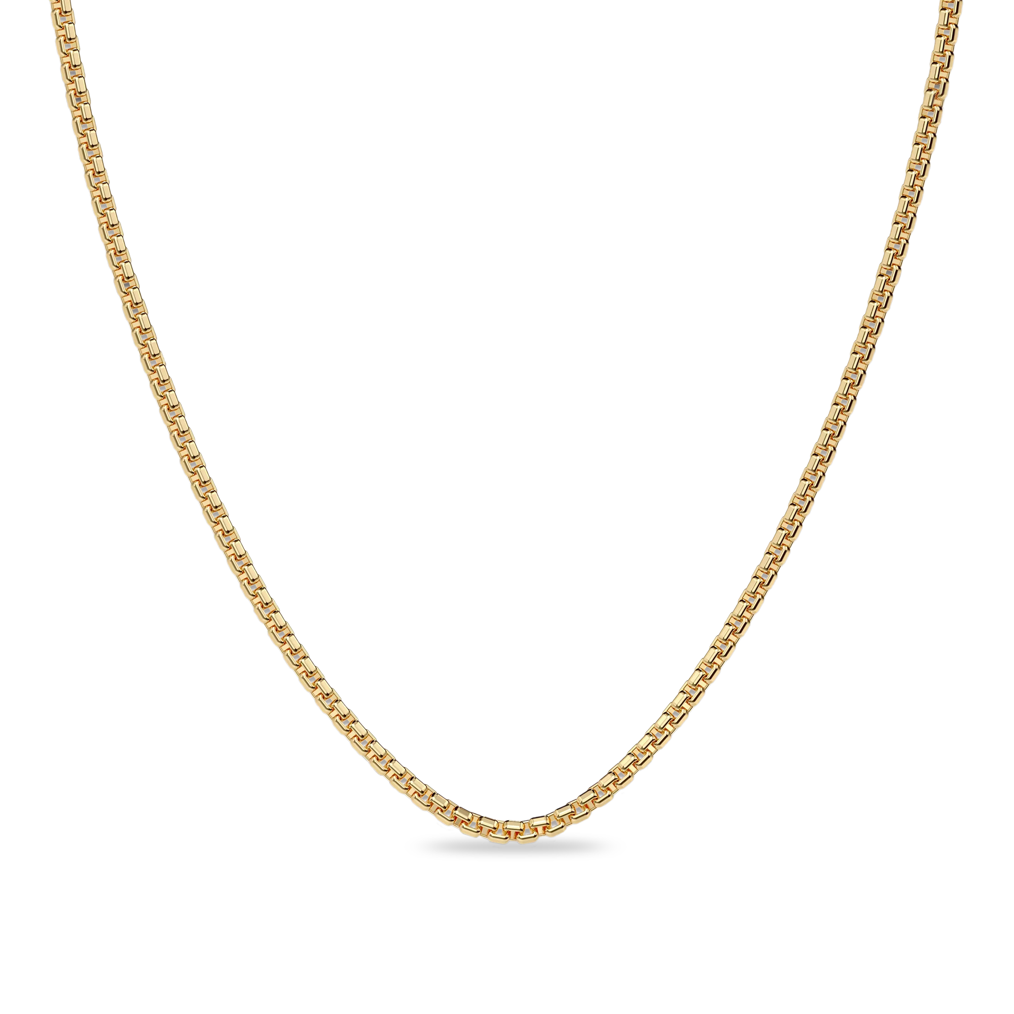 Round Box Chain, 3mm - PASCAL#color_18k-yellow-gold-vermeil