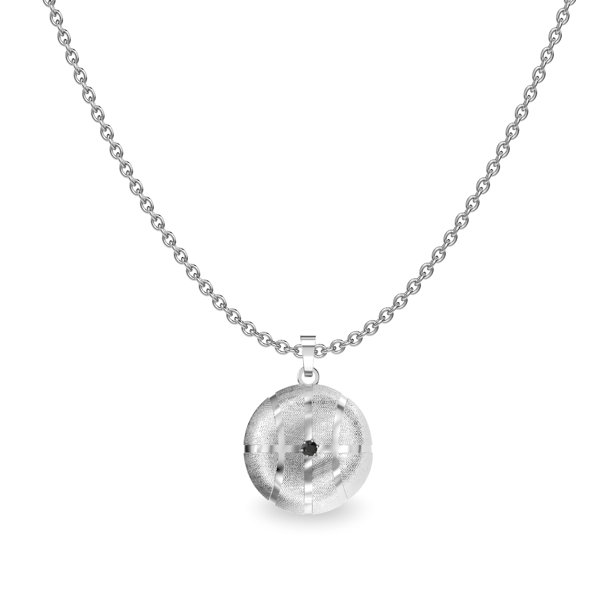 The Basketball Leaking Ball Pendant, Black Diamond - PASCAL