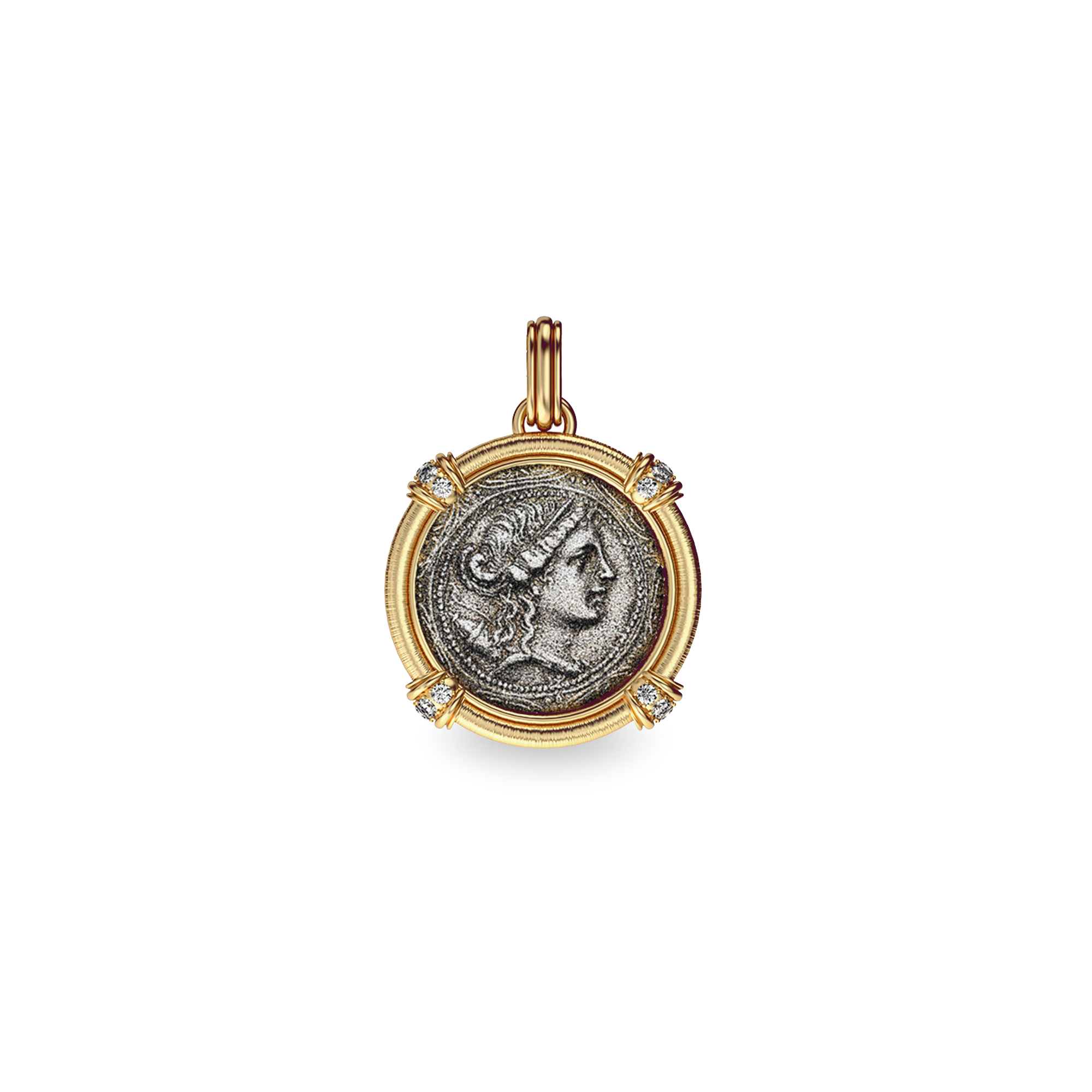 The Great Civitas Artemis Coin Pendant, White Diamond - PASCAL