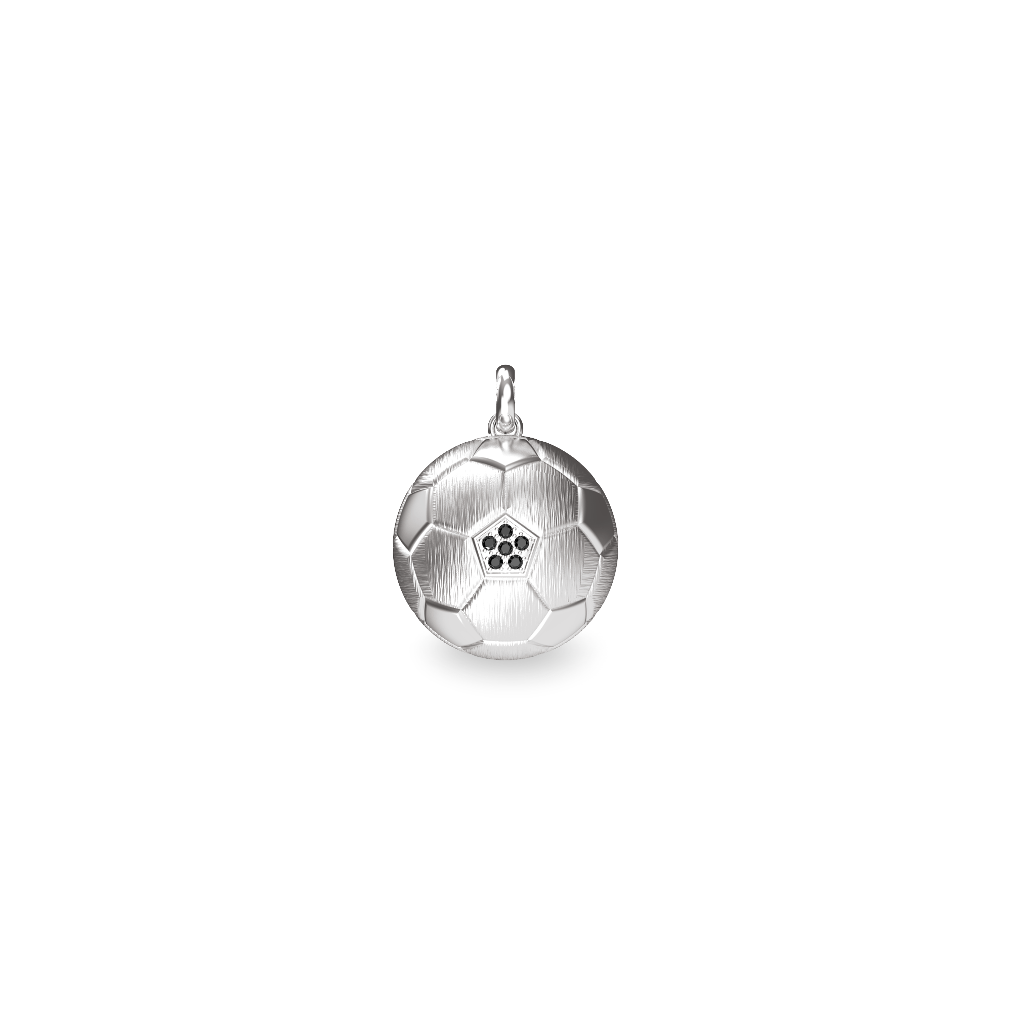 The Soccer Pendant, Black Diamond - PASCAL#color_18k-white-gold-vermeil-black-diamond