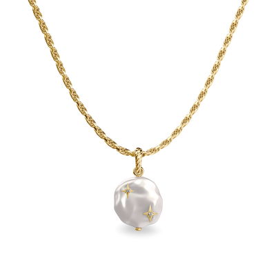 Colar de Pérolas Barroco 'The Bonbon', Diamante Branco