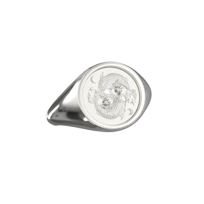 Pisces Small Signet Ring