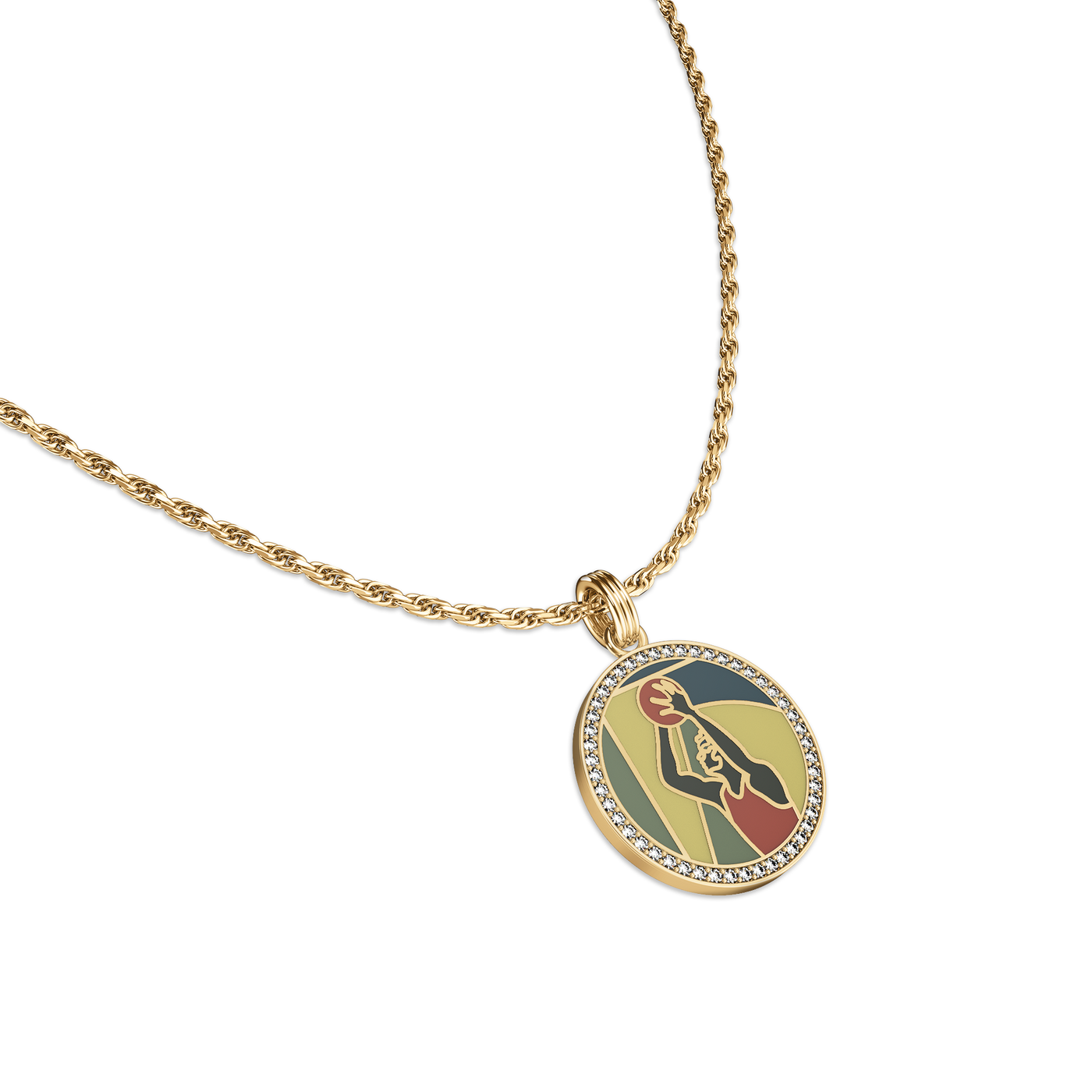 'Victory Emblem' Basketball Diamond Pendant