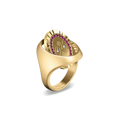 'Victory Emblem' Basketball Diamond Signet Ring