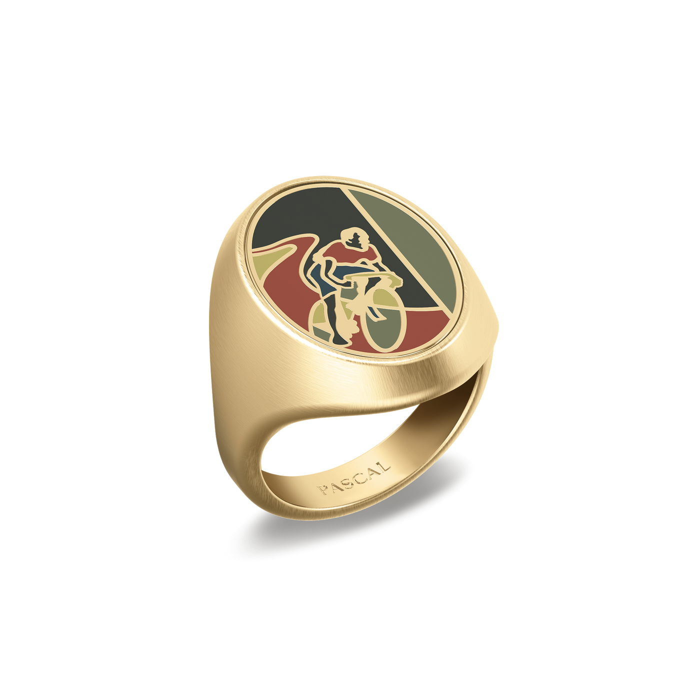 'Victory Emblem' Bicycle Diamond Signet Ring