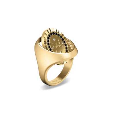 'Victory Emblem' Bicycle Diamond Signet Ring