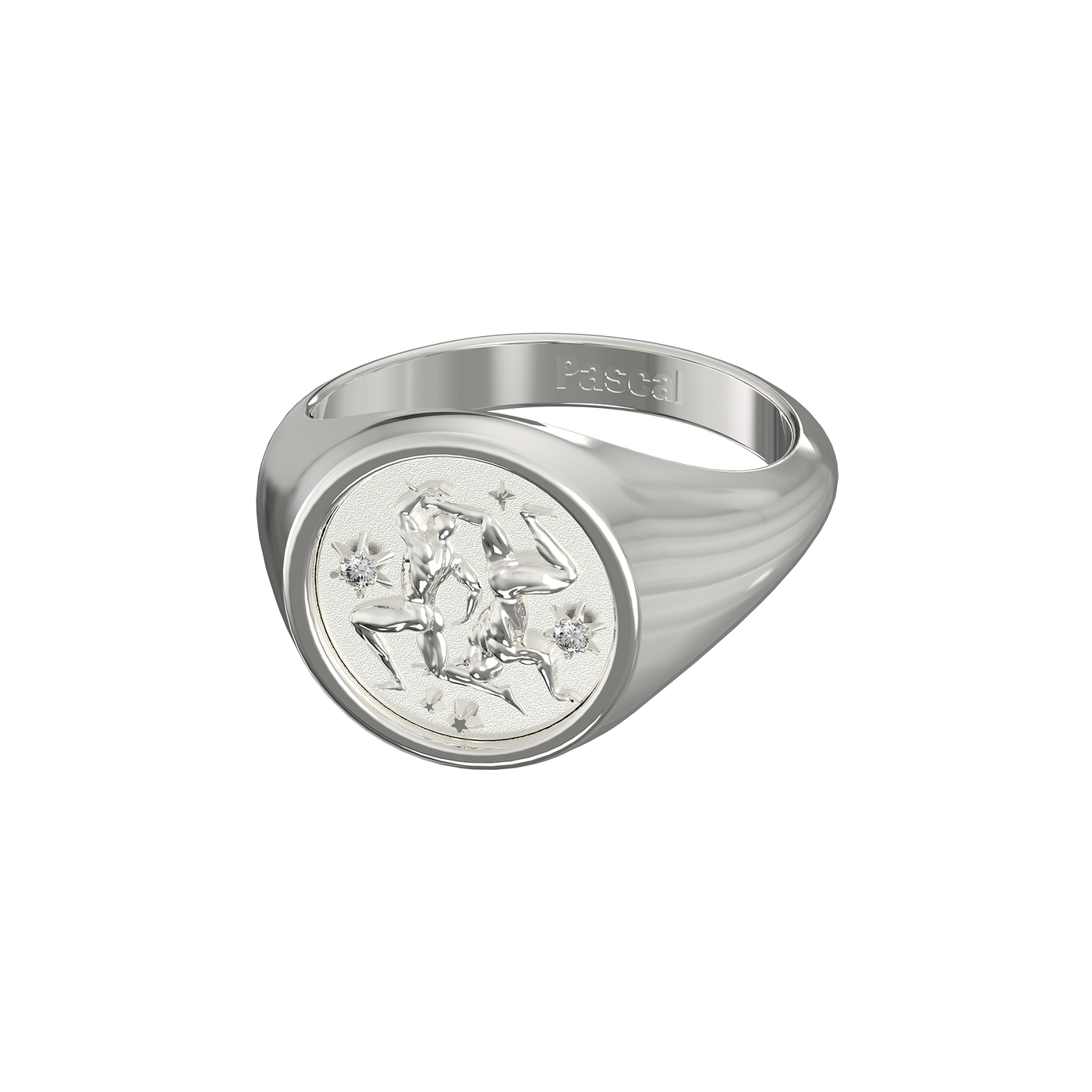 Gemini Small Signet Ring