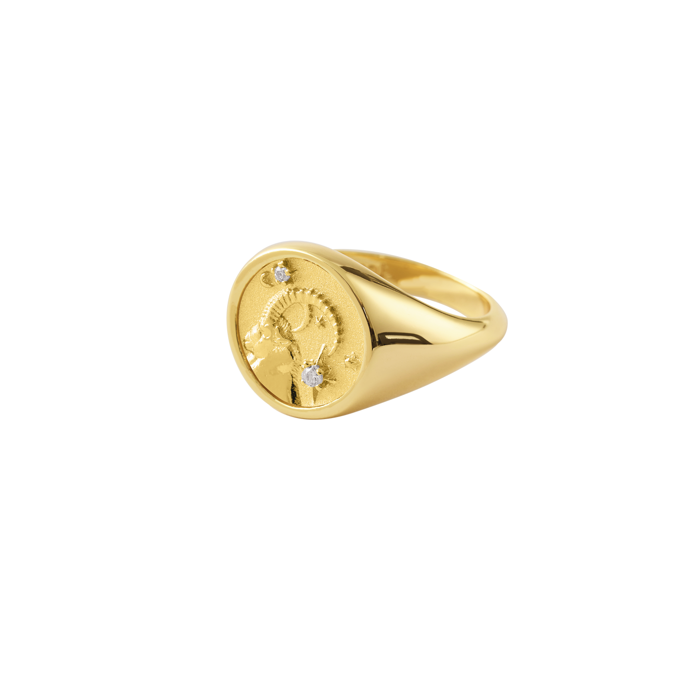 Anillo de sello de Capricornio