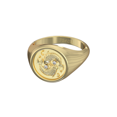 Pisces Small Signet Ring