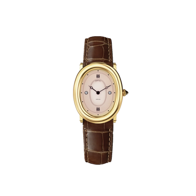 Oval Bubble Diamond Watch (24mm x 30mm) in Salmon Dial - PASCAL