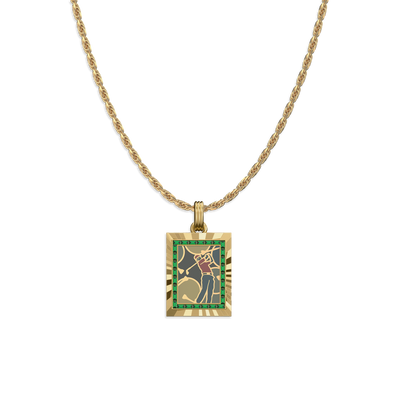 'Victory Emblem' Golf Gemstone Pendant