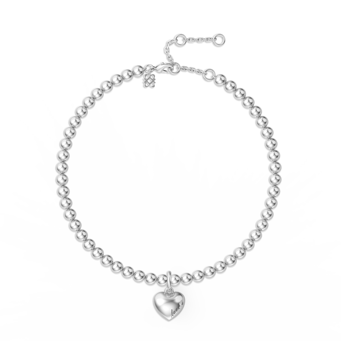 Diamond Bracelet and Heart Ring Set