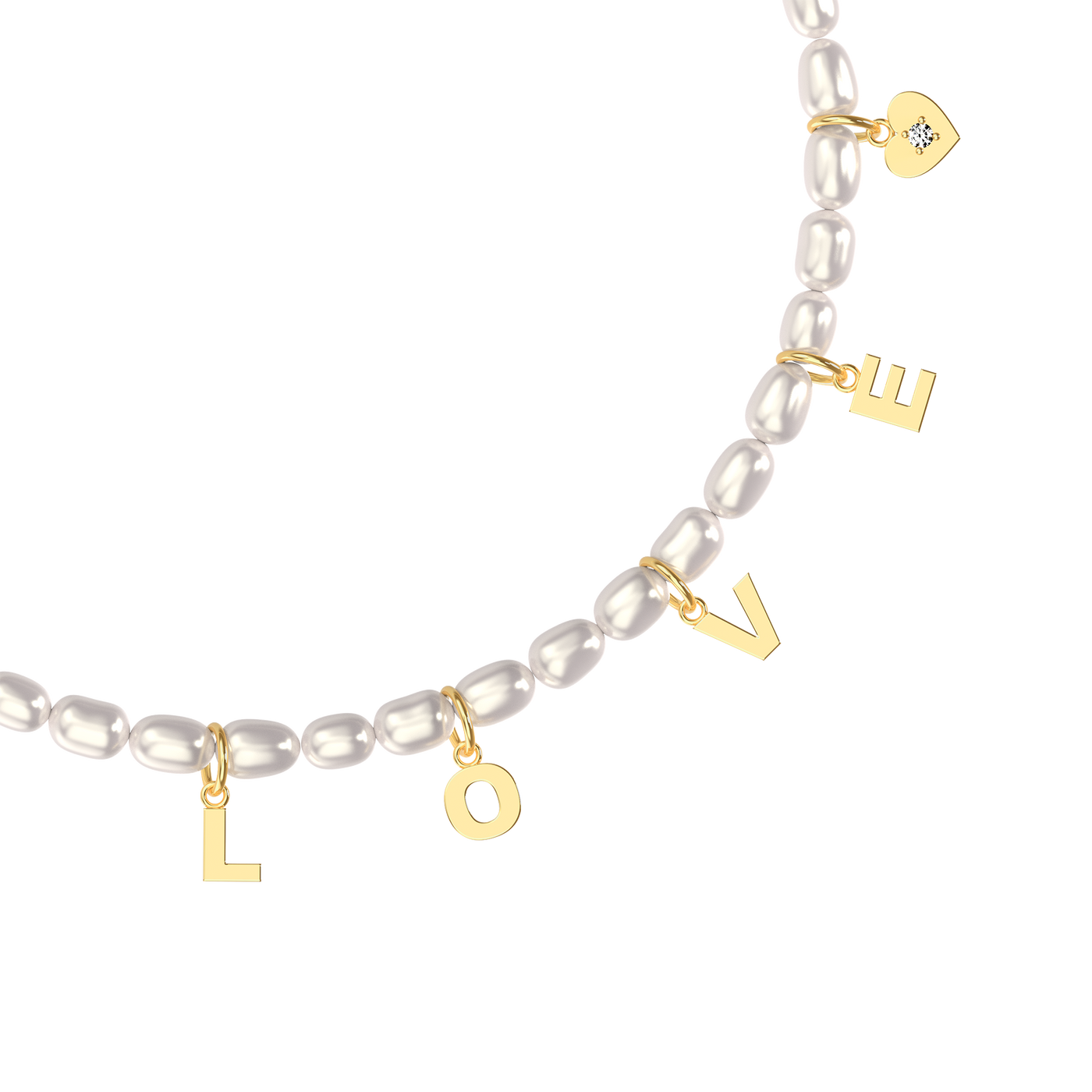 Millet Buchstaben Perlen Diamant Armband 
