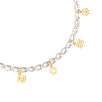Millet Buchstaben Perlen Diamant Armband 