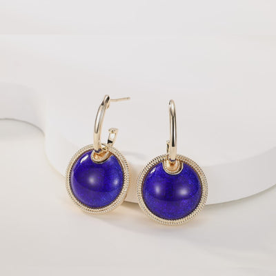 ‘Universe’ Enamel Rope Earrings, Round