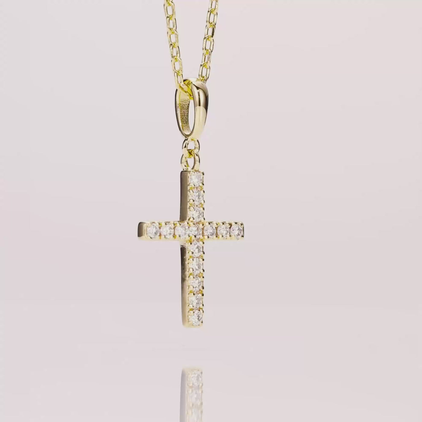 Sparkling Diamond Cross Pendant