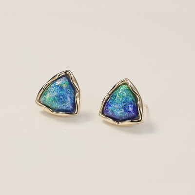 'Universe' Enamel Lava Earrings, Shield