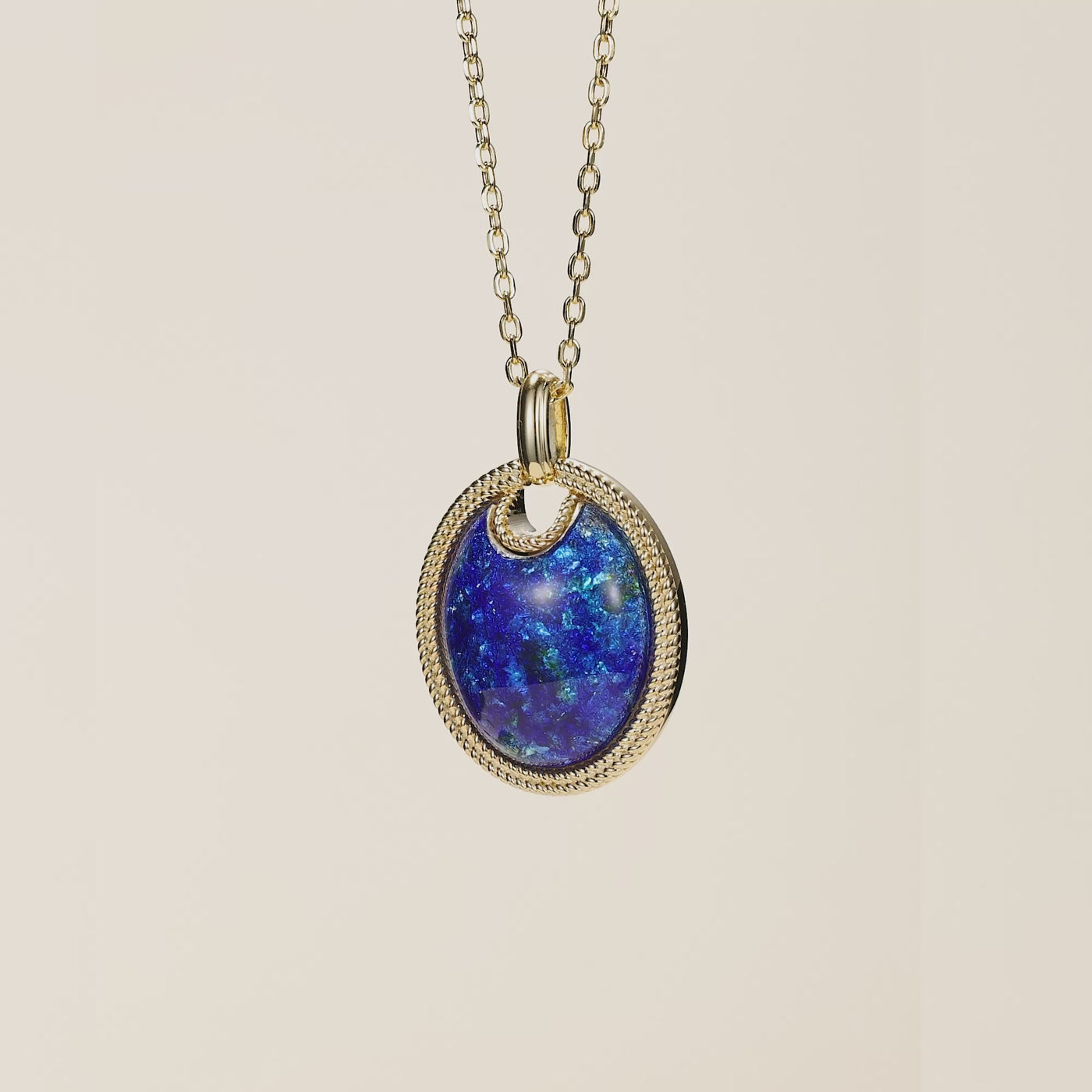 ‘Universe’ Enamel Rope Necklace, Oval