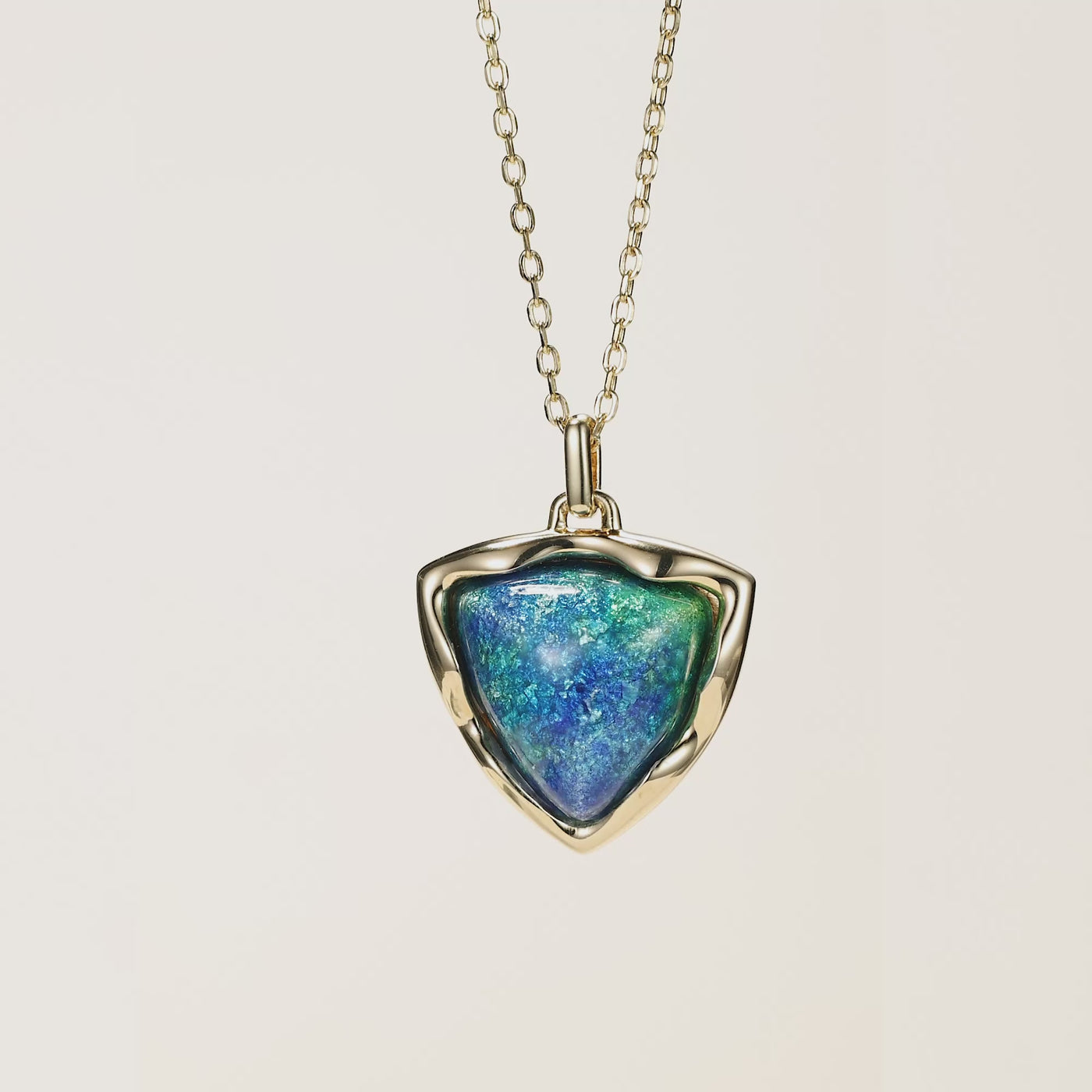 ‘Universe’ Enamel Lava Necklace, Shield