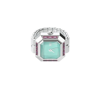 Sofia Prism Watch Ring Mint Chocolate - Fashionable Ring Watch, Ideal for Casual Outings and Social Gatherings with Friends | Pascaldesign